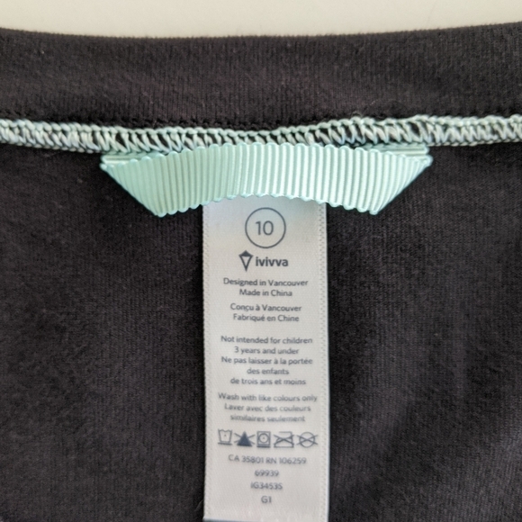 Ivivva by Lululemon Black Heart Practice Ready Pima-Blend Long-Sleeve Tee 10 - Picture 4 of 7